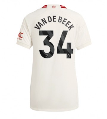 Manchester United Donny van de Beek #34 Koszulka Trzecich Kobiety 2023-24 Krótki Rękaw